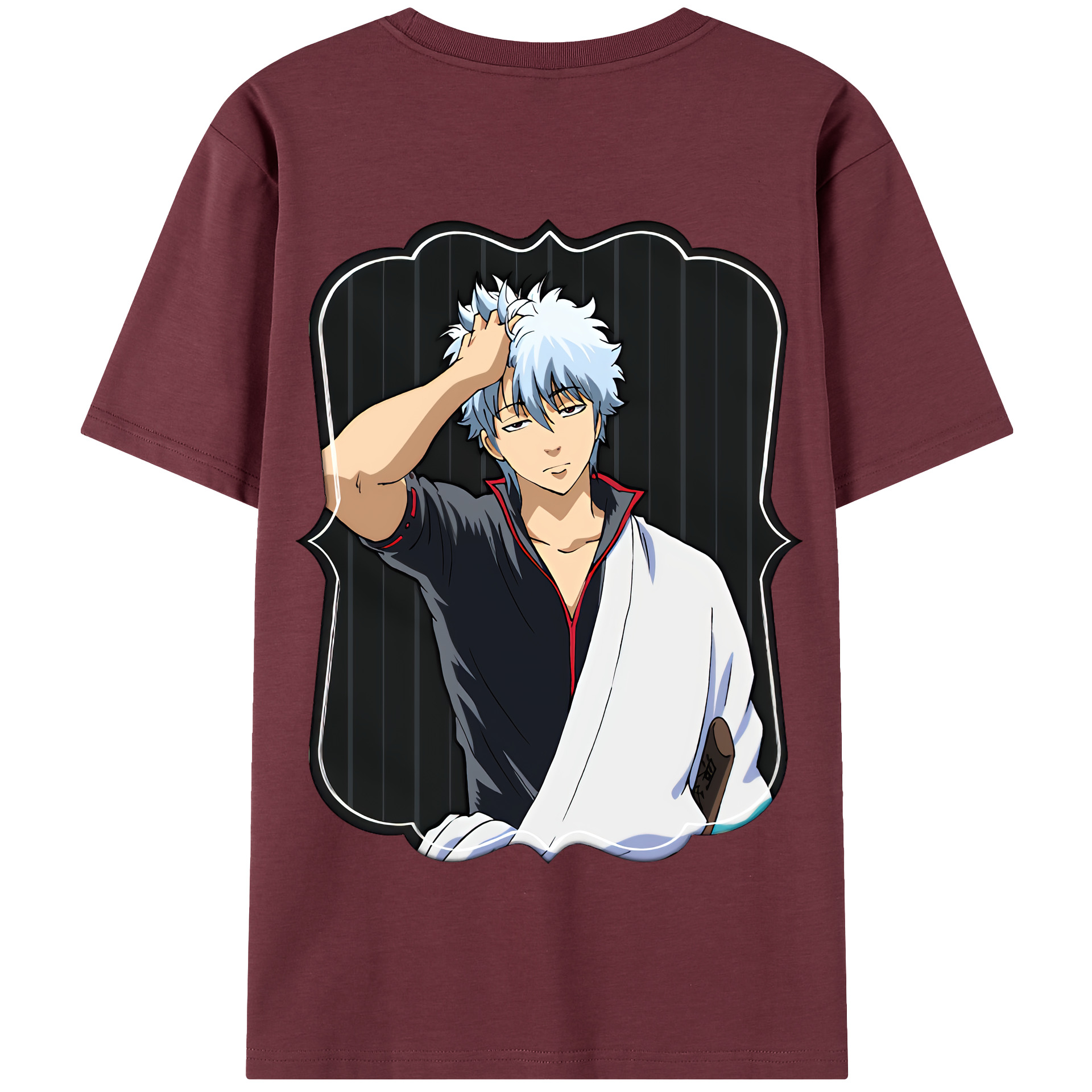 （画像用） ぎんたま 坂田銀時（さかたぎんとき） 神楽 志村新八（しむら しんぱち） GINTAMA Sakata Gintoki Kagura Shimura Shinpachi 綿100％半袖Tシャツ（背面プリント）